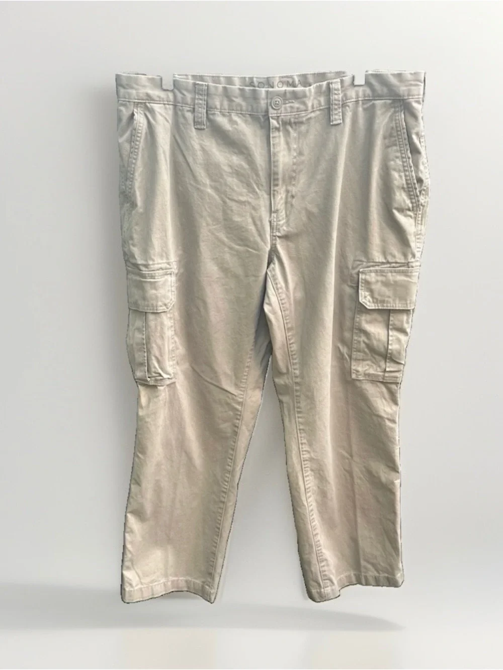 Sonoma Goods for Life Mens Khaki Cargo Pants 38x30‎ Tan Cotton Utility Trousers